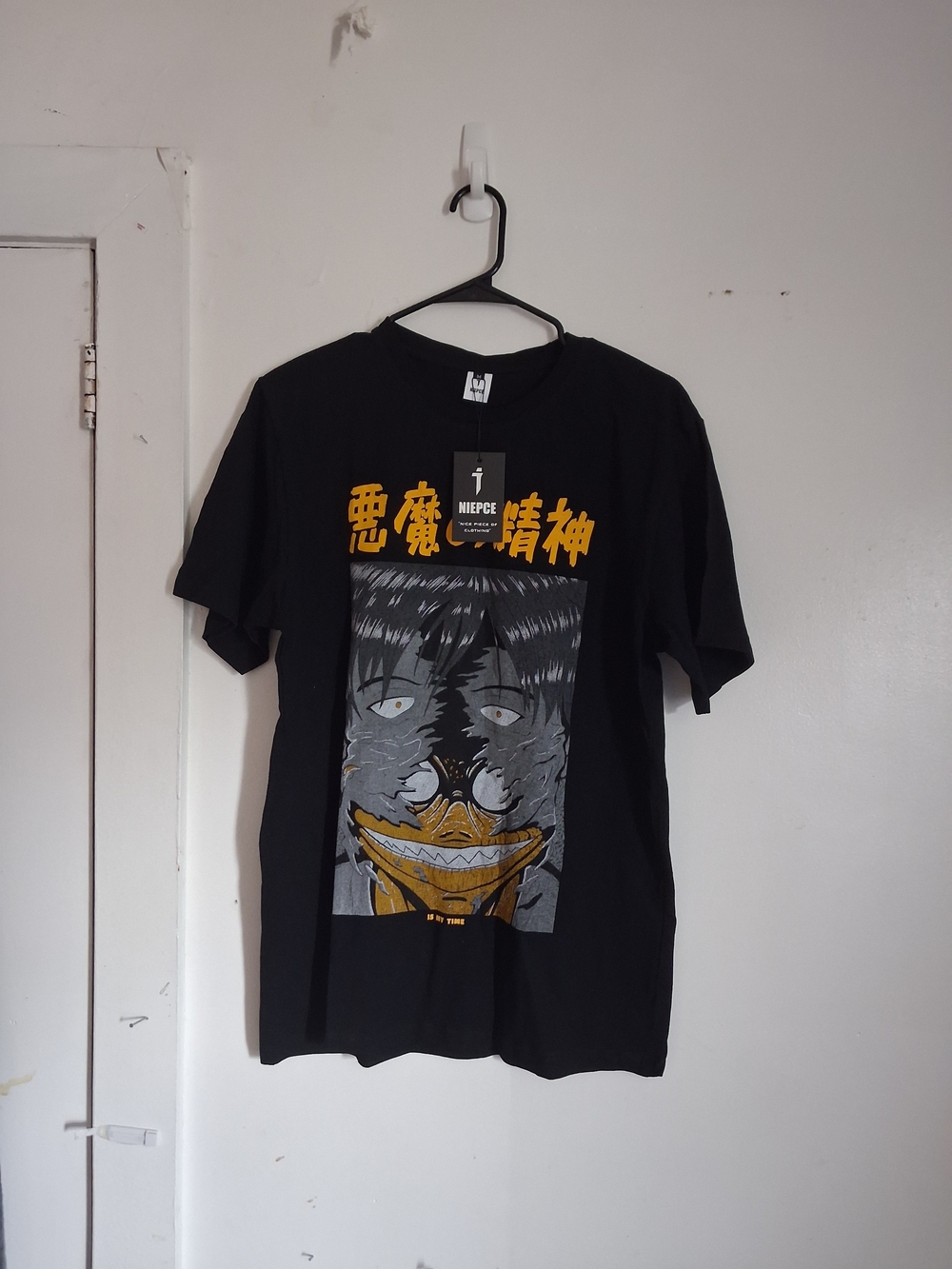 Black Graphic Anime T-Shirt
